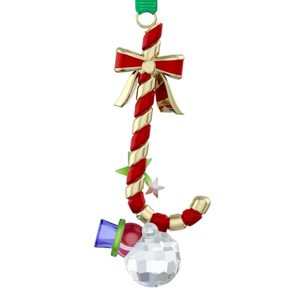 NIB Swarovski Holiday Cheers Dulcis Candy Cane Snowman Crystal Ornament #5684303 - Picture 3 of 9
